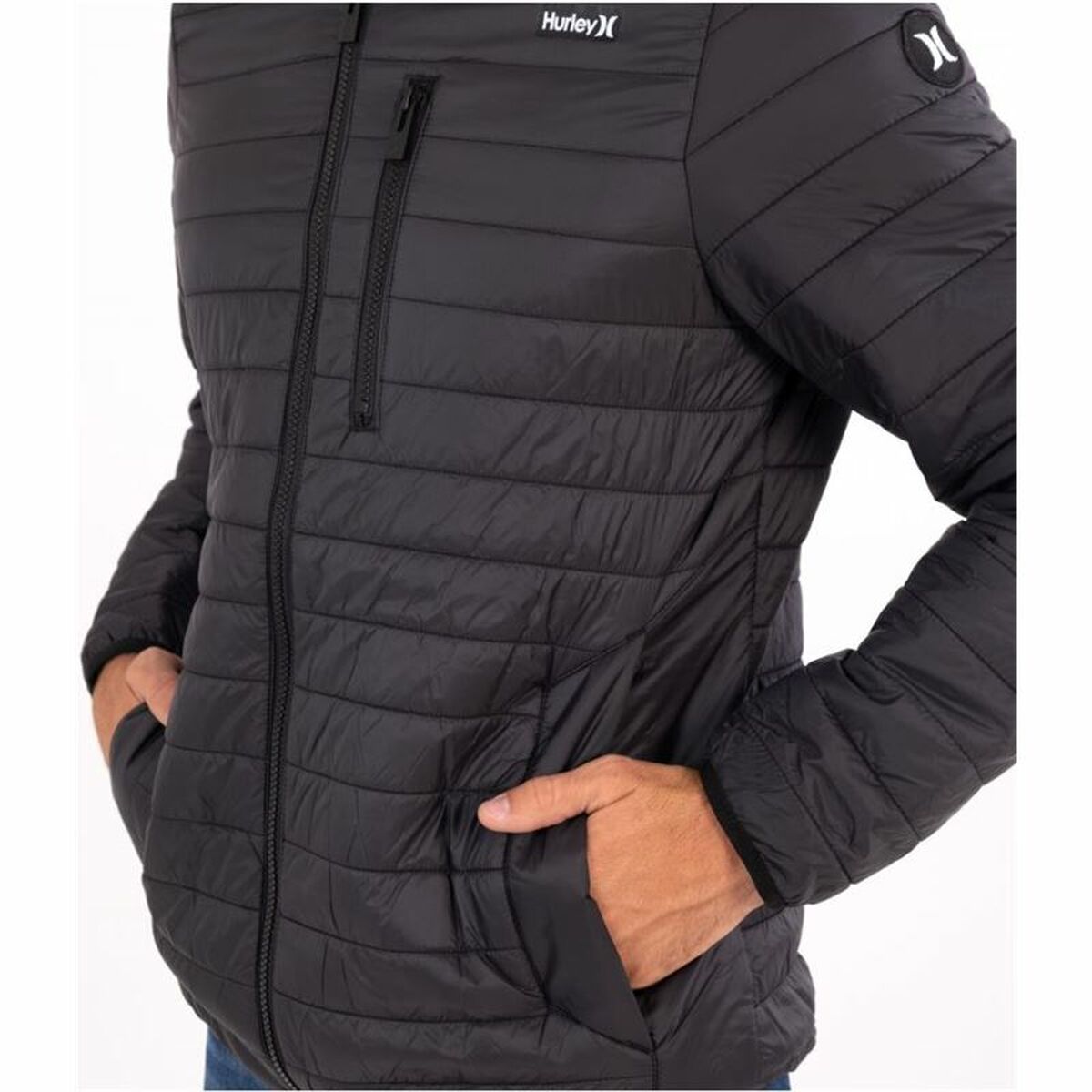 Men’s Sports Jacket Hurley  Balsam Quilted Packable Black