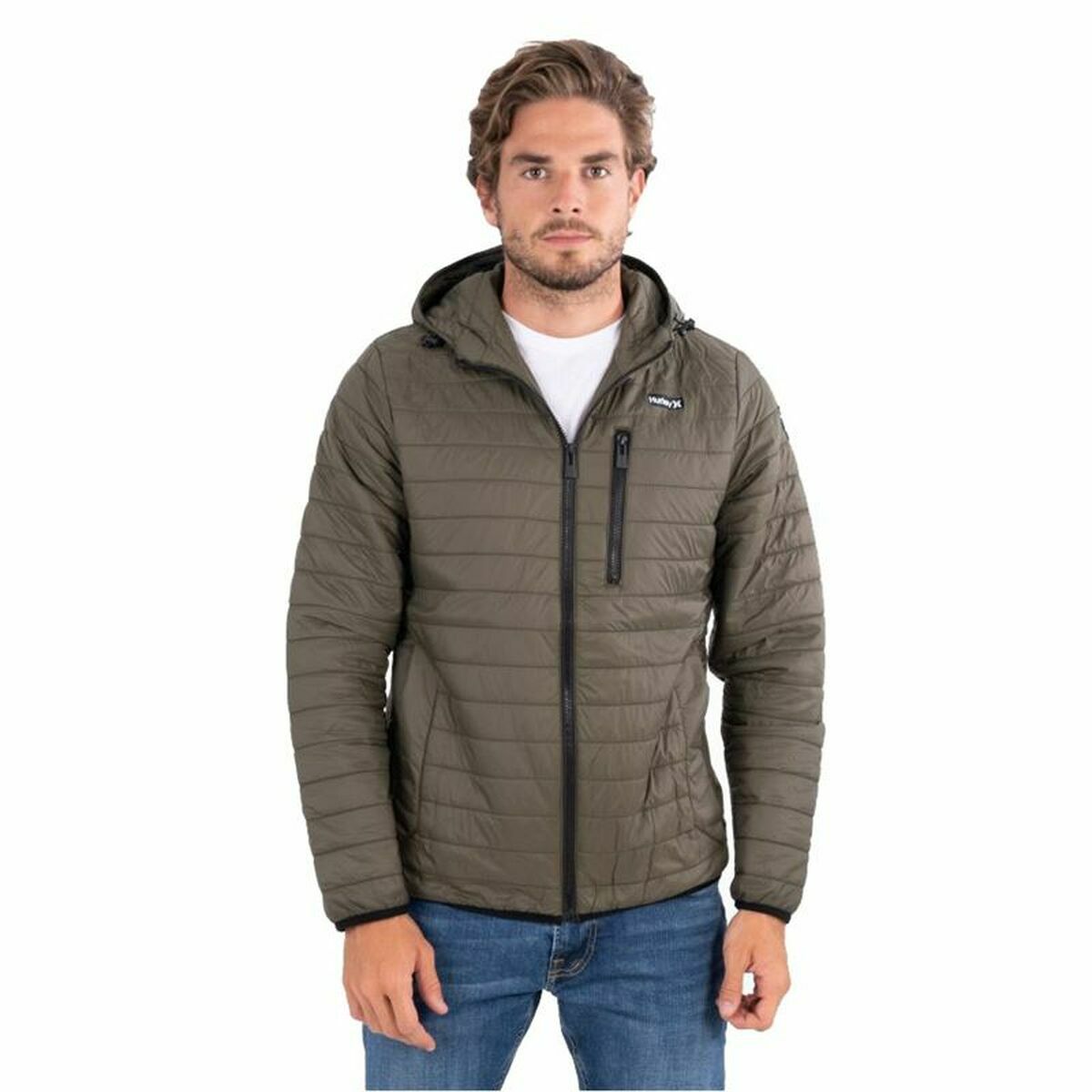 Men’s Sports Jacket Hurley  Balsam Quilted Packable Green