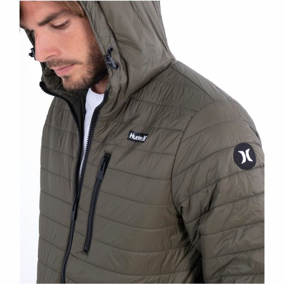 Men’s Sports Jacket Hurley  Balsam Quilted Packable Green