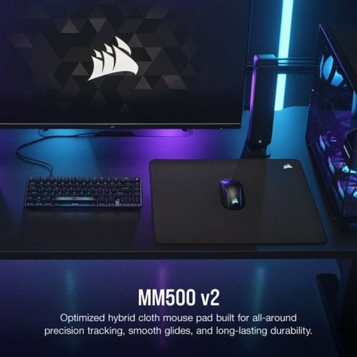 Gaming Mouse Mat Corsair MM500 v2 Black 45 x 40 cm