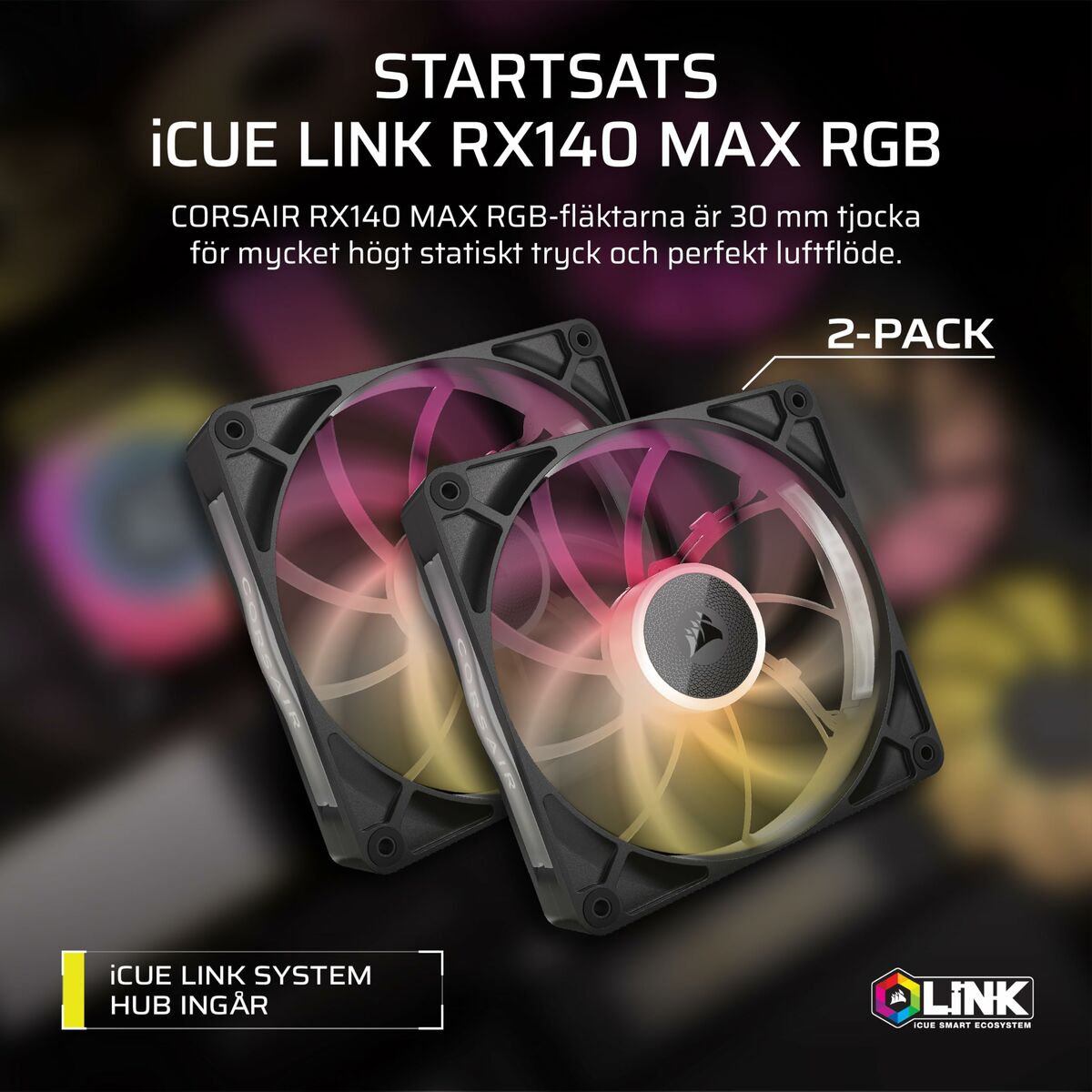 Box Ventilator Corsair CO-9051036-WW iCUE LINK RX140 RGB Max