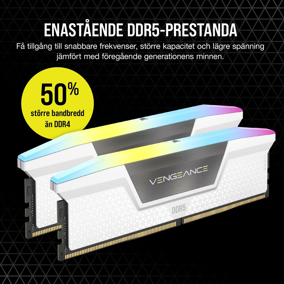 RAM Memory Corsair CMH32GX5M2B6400Z36W 32 GB DDR5 6400 MHz