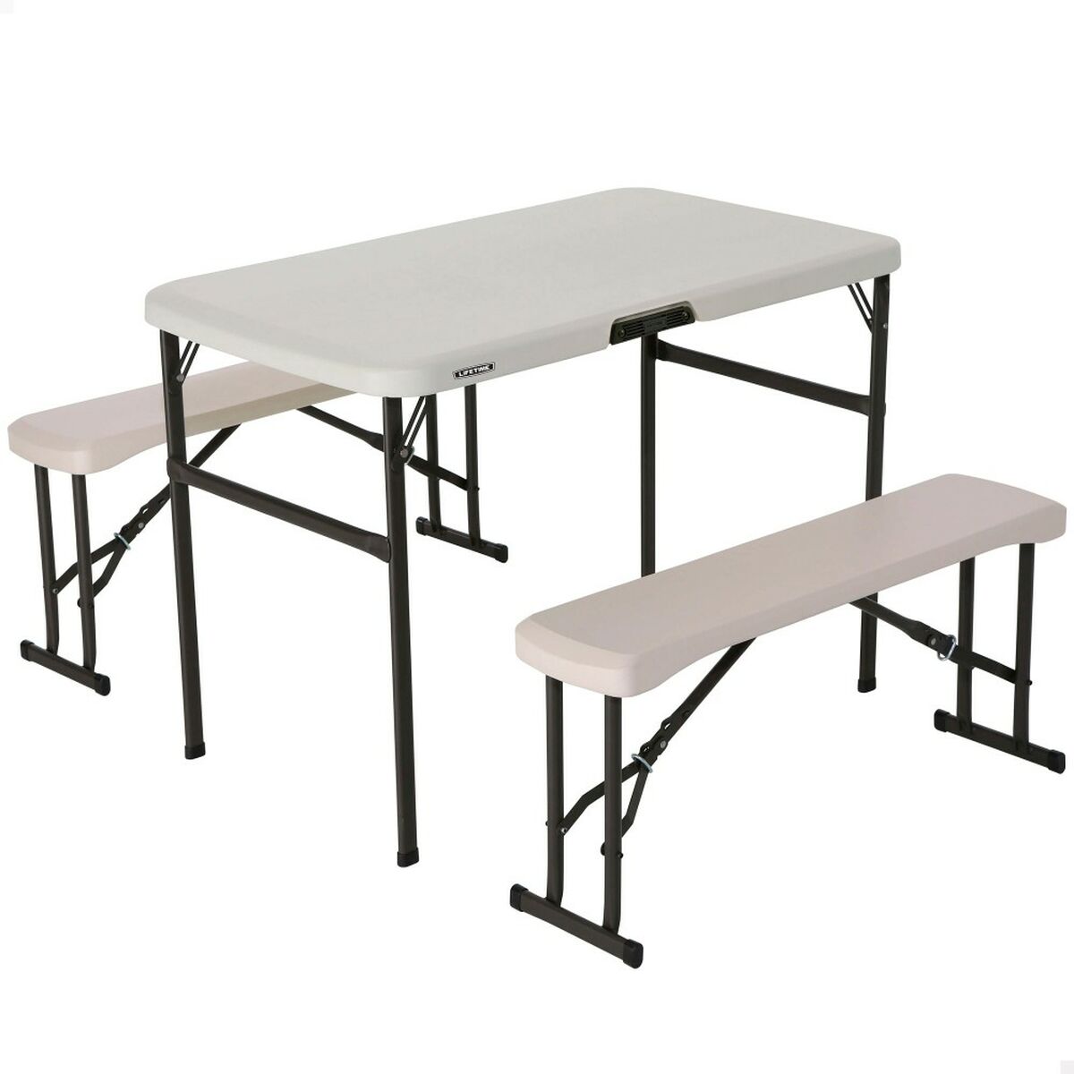 Folding Table Lifetime Cream 106,5 x 73,5 x 61 cm Steel Plastic Folding Table Lifetime Cream 106,5 x 73,5 x 61 cm Steel Plastic