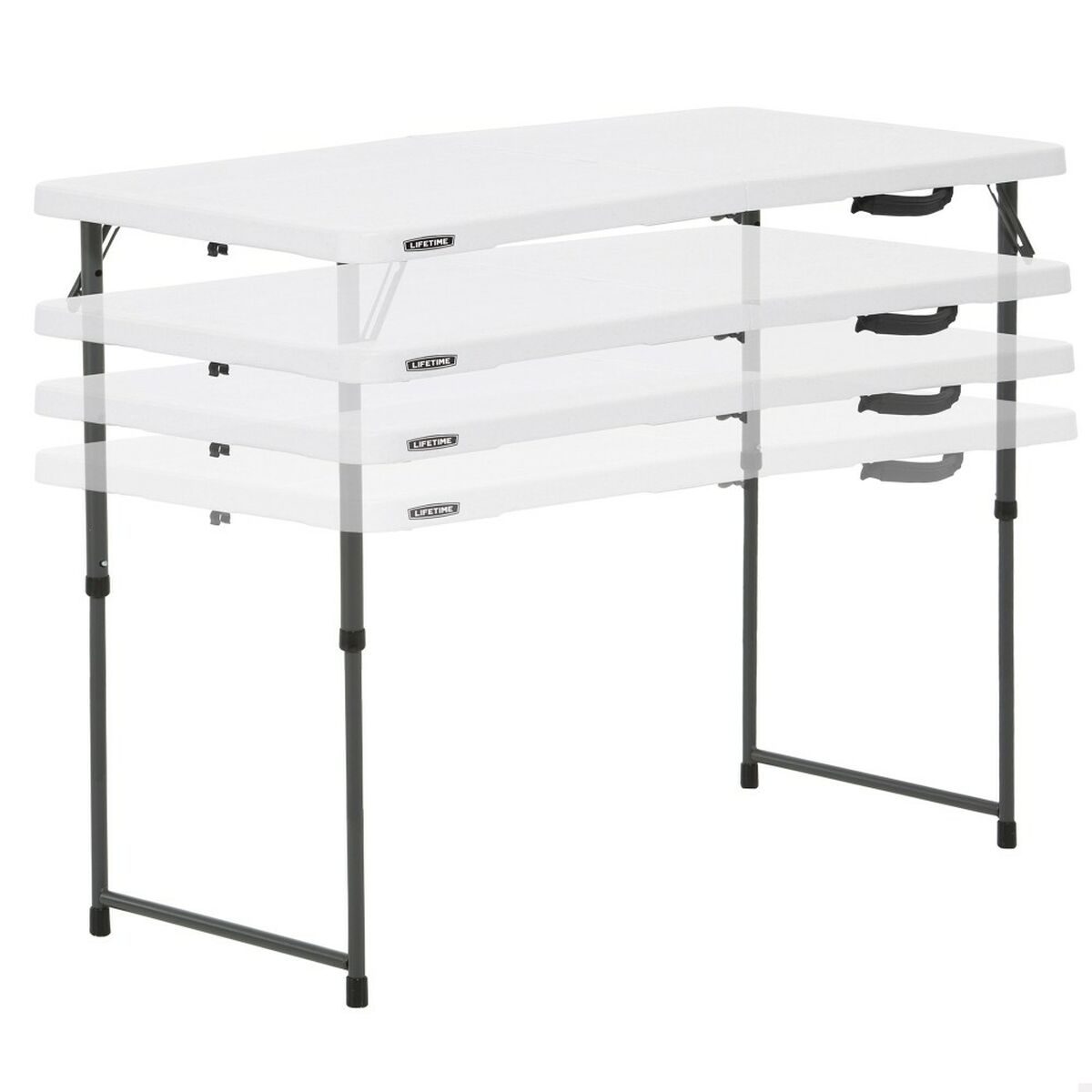 Folding Table Lifetime White 122 x 91,5 x 61 cm Steel HDPE Folding Table Lifetime White 122 x 91,5 x 61 cm Steel HDPE