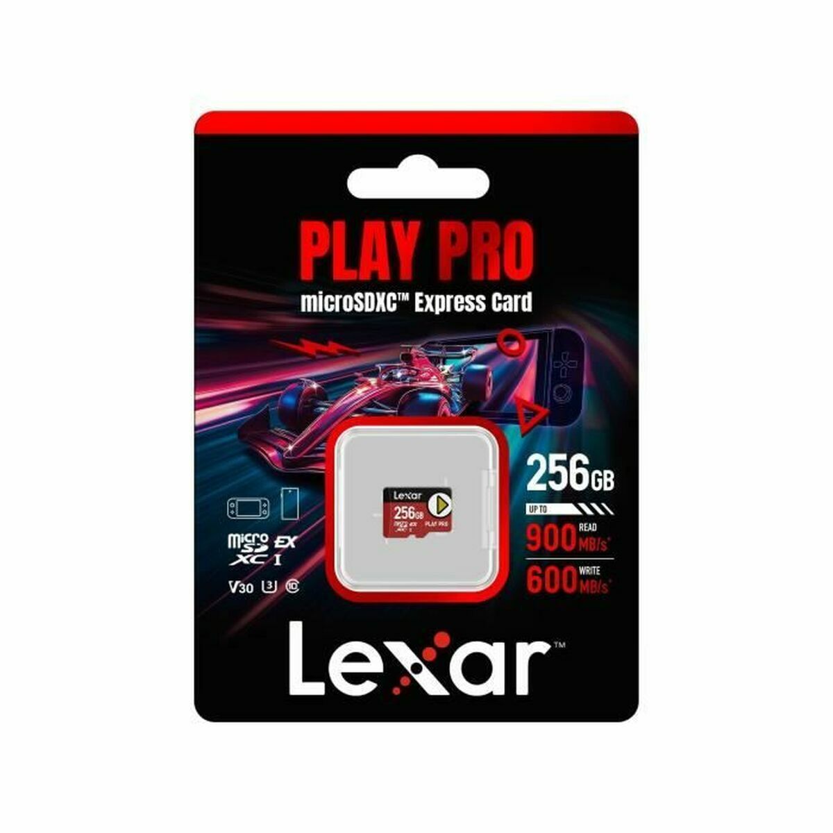 Memory Card Micro SDXC Lexar LMSXPS0256G-BNNNG Black Red 256 GB Memory Card Micro SDXC Lexar LMSXPS0256G-BNNNG Black Red 256 GB