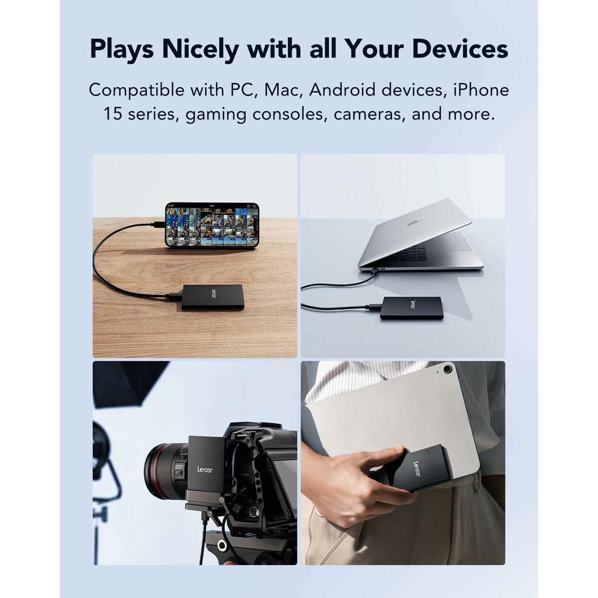 External Hard Drive Lexar LSL500X001T-RNBNG 1 TB SSD