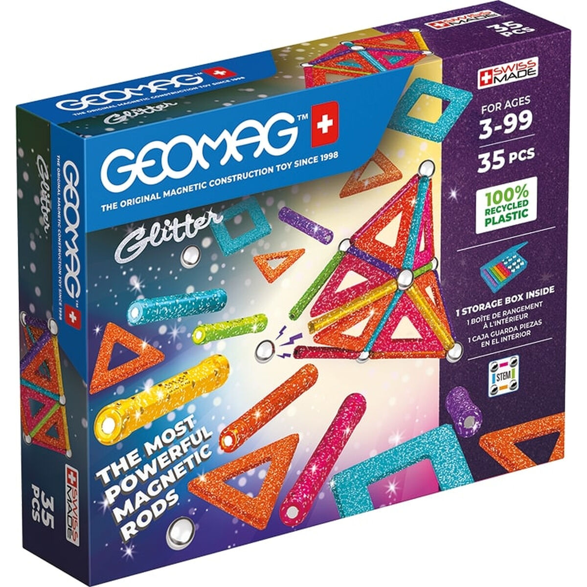Playset Geomag Glitter (35 Pieces) Playset Geomag Glitter (35 Pieces)