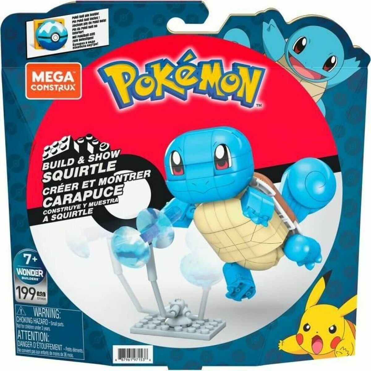 Playset PokÃ©mon Squirtle PokÃ©mon to Build 200 Pieces