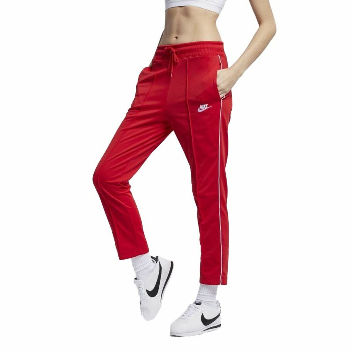 Adult’s Tracksuit Bottoms Nike Sportswear Heritage Lady Crimson Red
