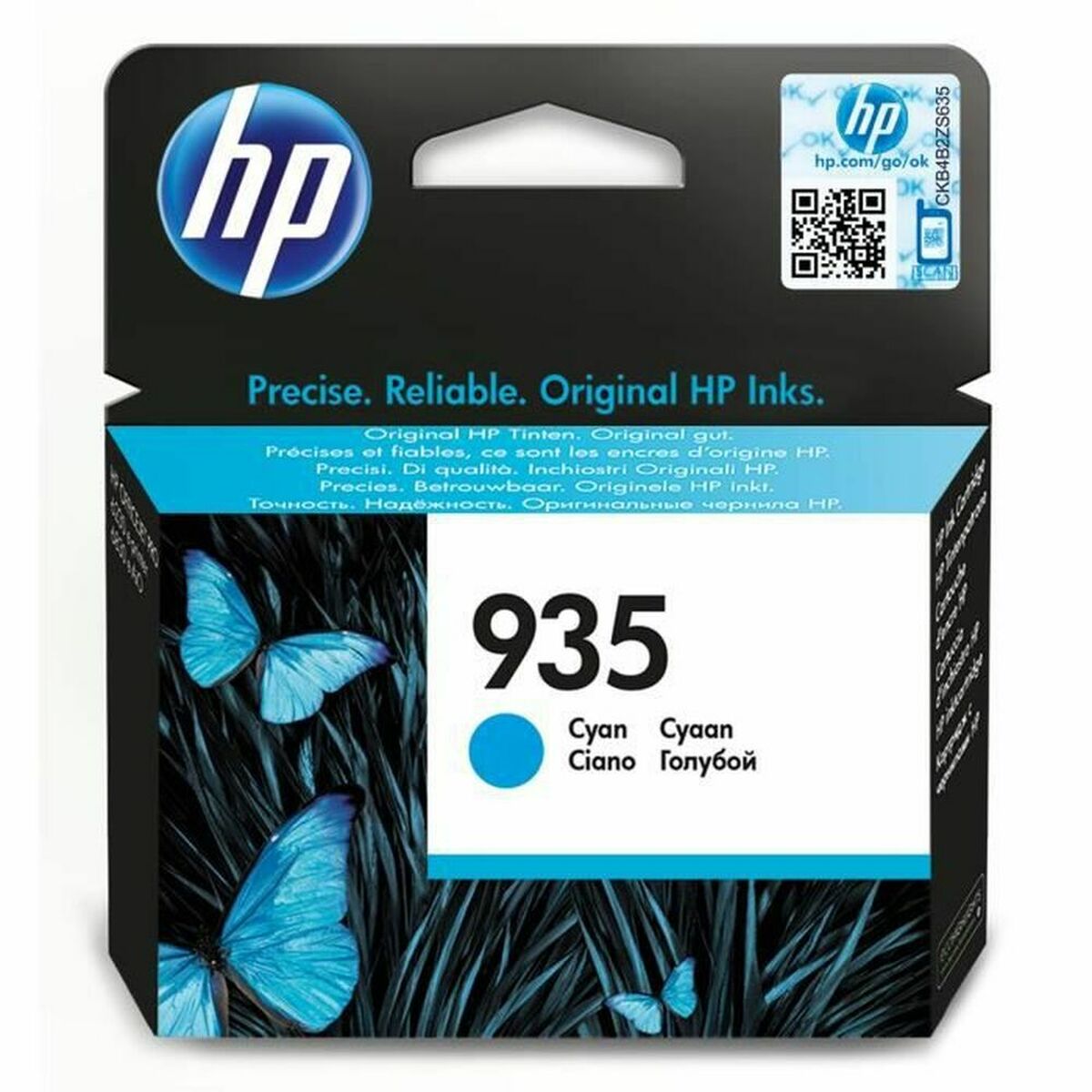 Original Ink Cartridge HP Cartucho de tinta original HP 935 cian Cyan Original Ink Cartridge HP Cartucho de tinta original HP 935 cian Cyan