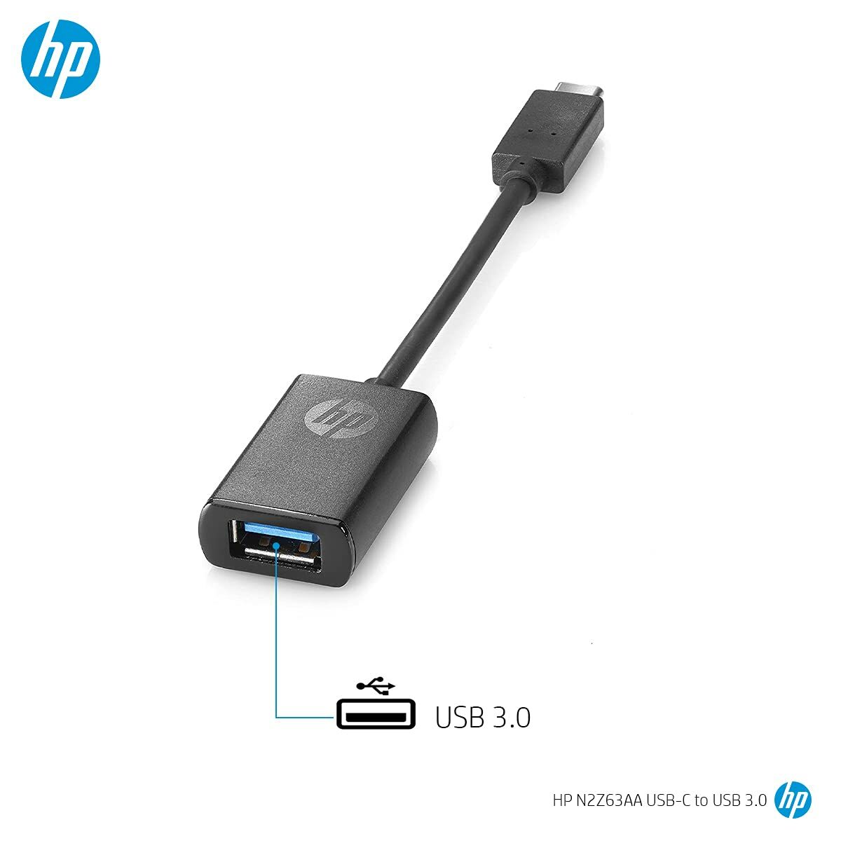 USB Adaptor HP N2Z63AA 10 cm Black