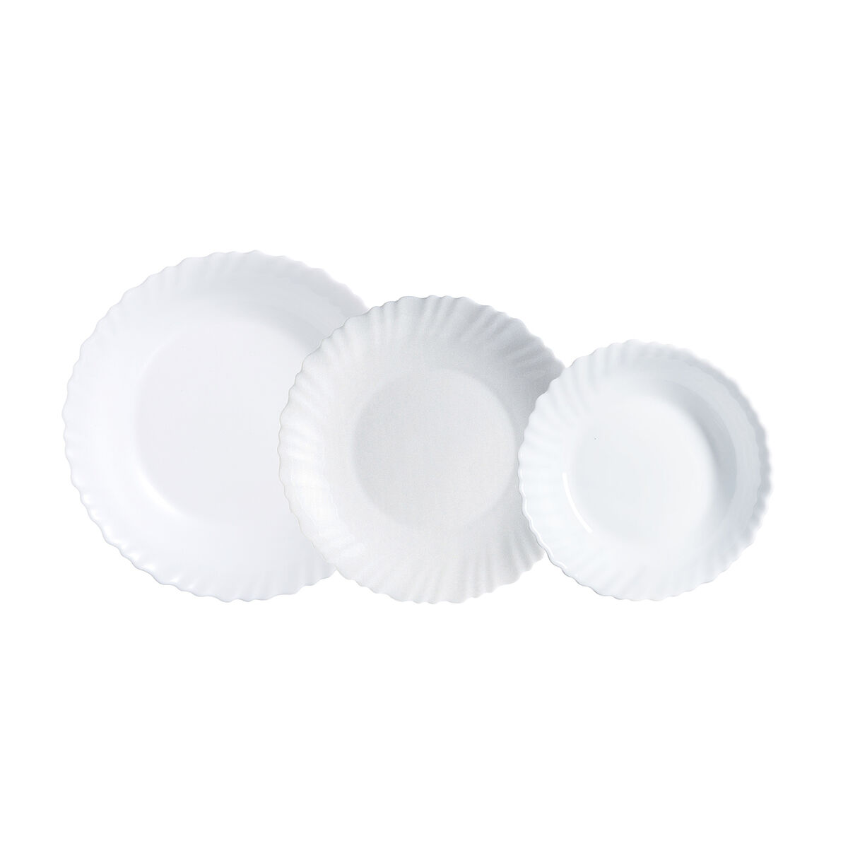 Tableware Luminarc Feston White Glass 18 Pieces