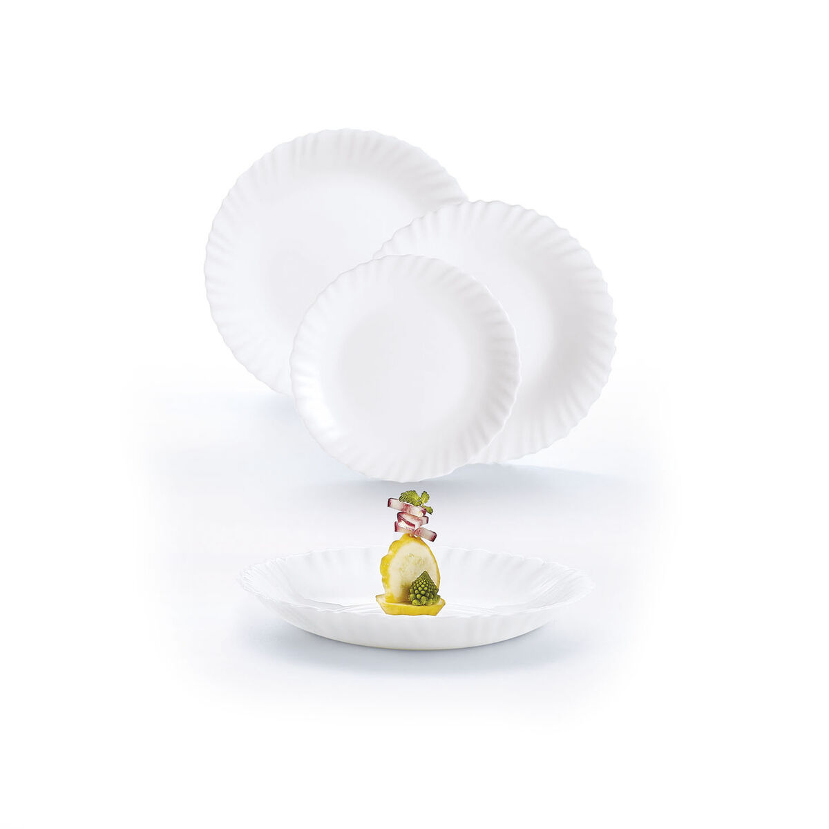 Tableware Luminarc Feston White Glass 18 Pieces