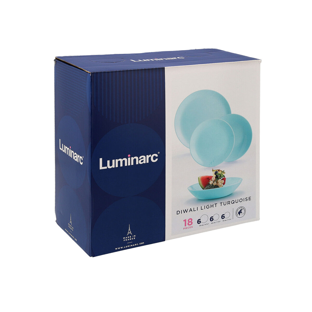 Tableware Luminarc Diwali Turquesa Turquoise Glass 18 Pieces