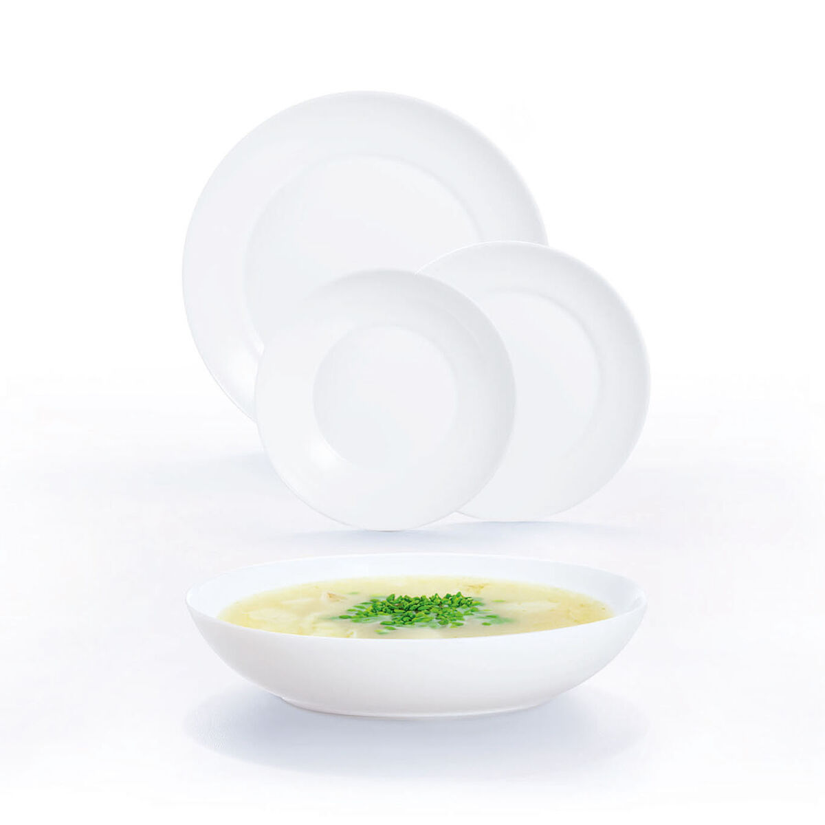 Tableware Luminarc Apy White Glass 18 Pieces