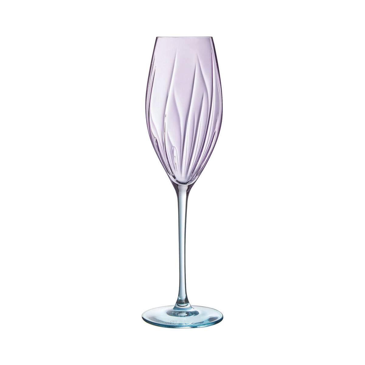 Champagne glass Cristal dArques Paris Swirly Spring Pink Glass 210 ml (4 Units)