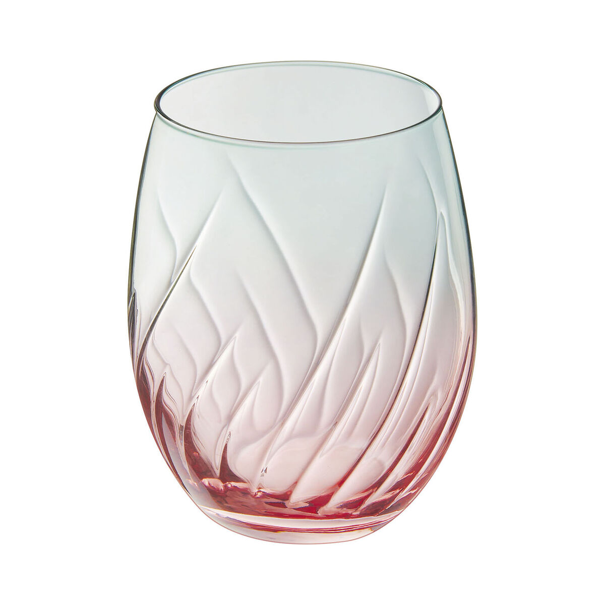 Glass for water Cristal dArques Paris Swirly Spring Pink Glass 360 ml (4 Units)