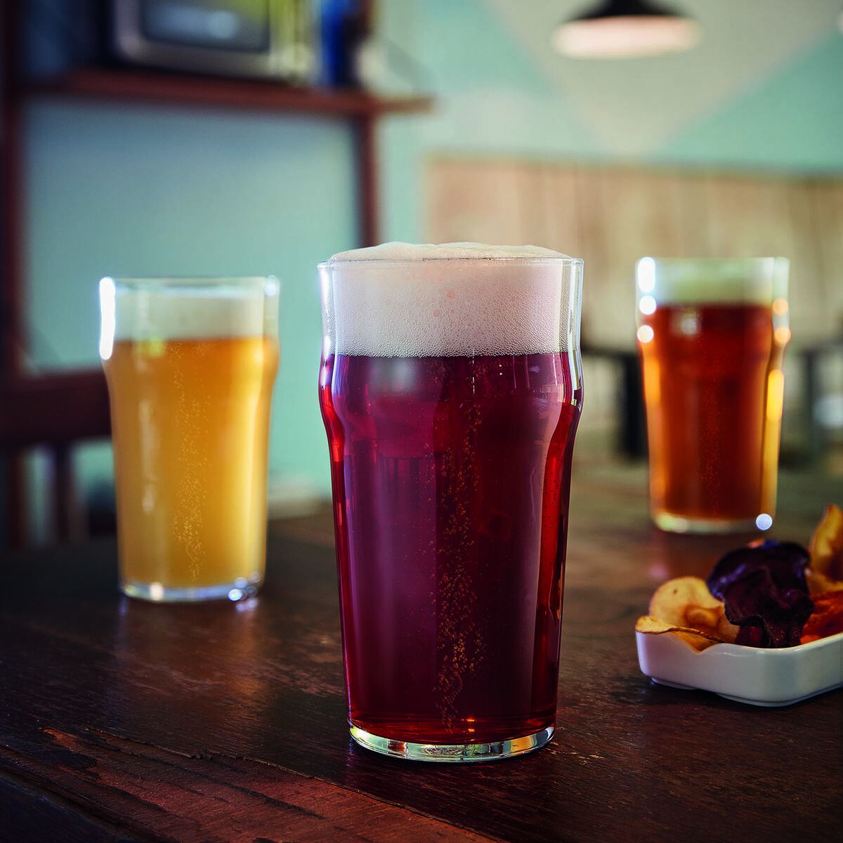 Beer Glass Arcoroc Nonic Transparent Glass 340 ml (24 Units)
