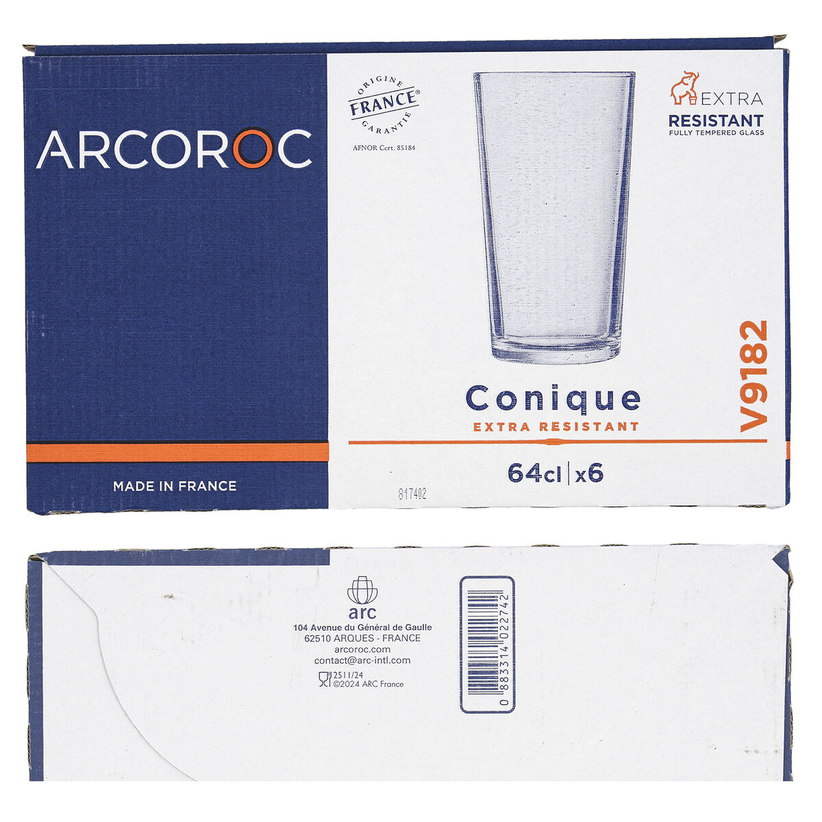 Glass Arcoroc Conique Transparent Glass 640 ml (6 Units)