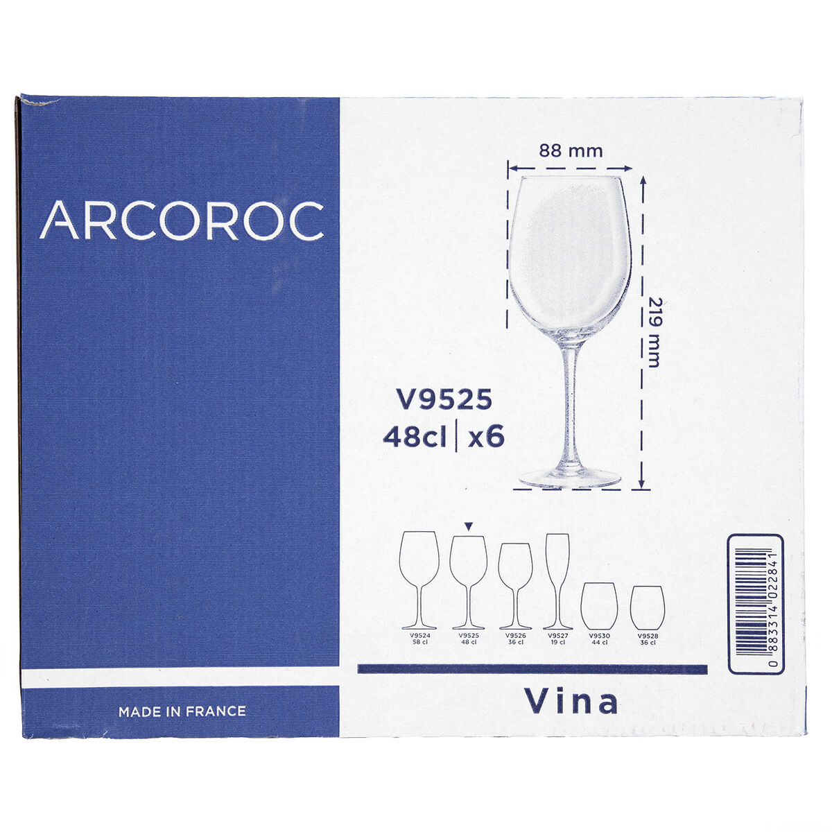 Wine glass Arcoroc Vina Transparent Glass 480 ml (6 Units)