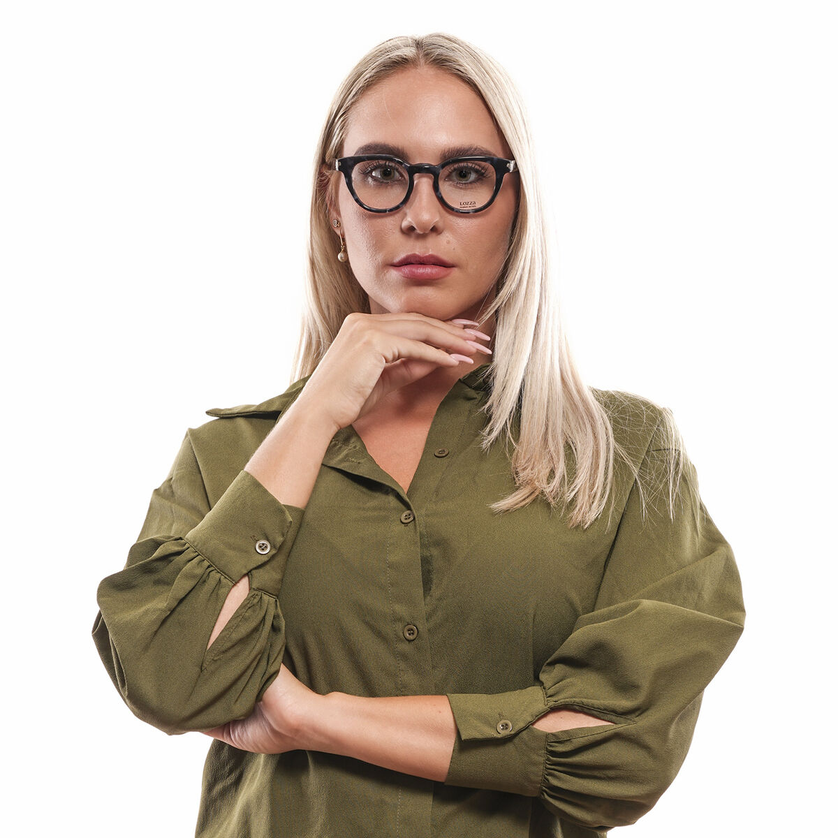 Unisex’ Spectacle frame Lozza VL4123 450BLK