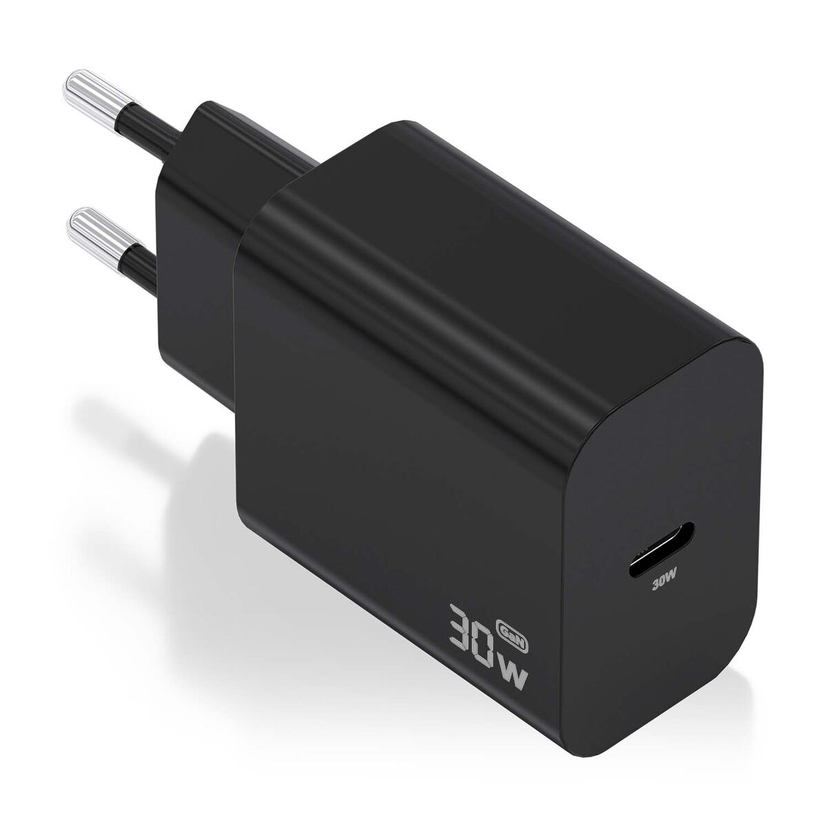 Wall Charger Aisens GAN 30W 1XUSB-C PD3.0 CHAR Black 33 W 50 W Wall Charger Aisens GAN 30W 1XUSB-C PD3.0 CHAR Black 33 W 50 W