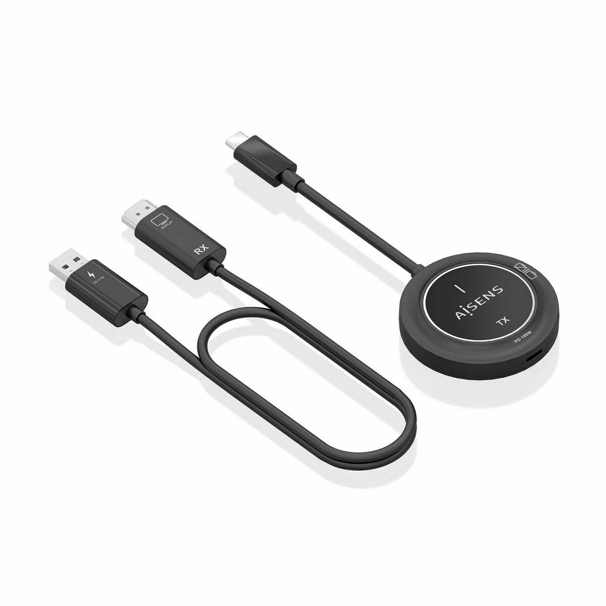 USB-C to HDMI Cable Aisens ASWL-H2KC30M004-BK Black