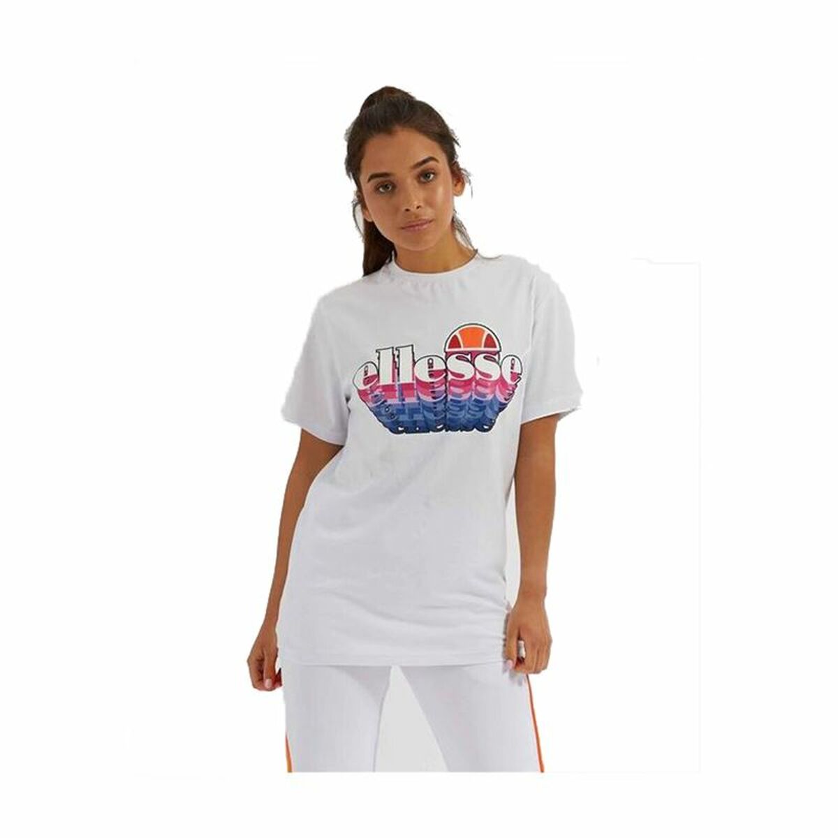 Womenâs Short Sleeve T-Shirt Ellesse Zingha White L