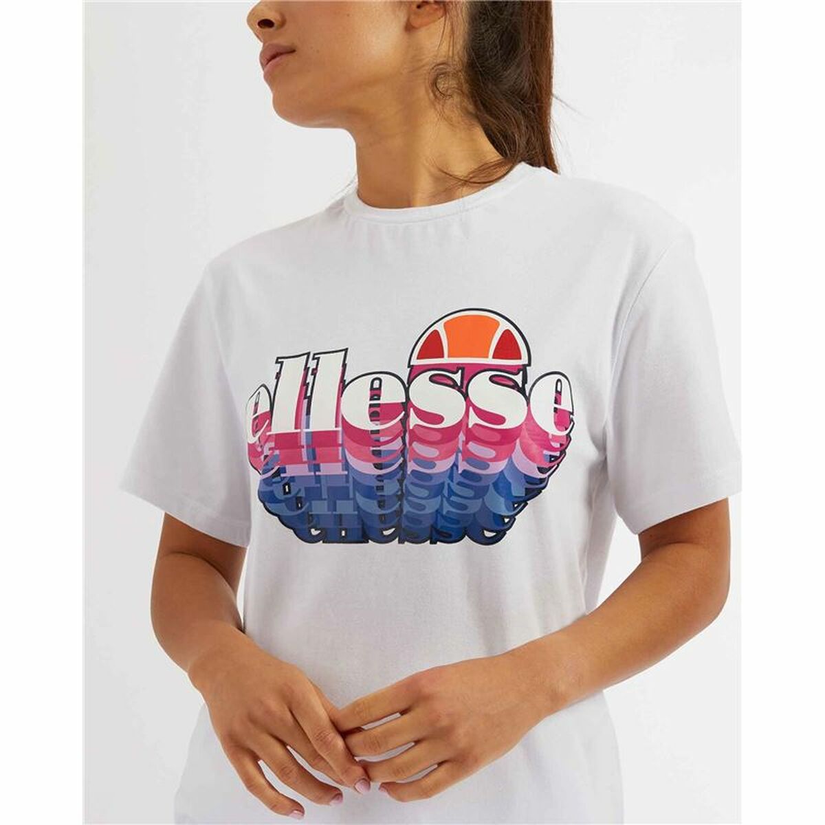 Womenâs Short Sleeve T-Shirt Ellesse Zingha White L