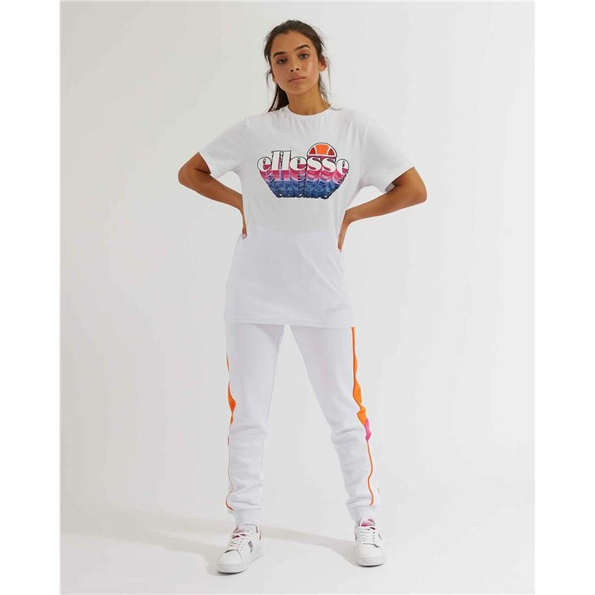 Womenâs Short Sleeve T-Shirt Ellesse Zingha White L