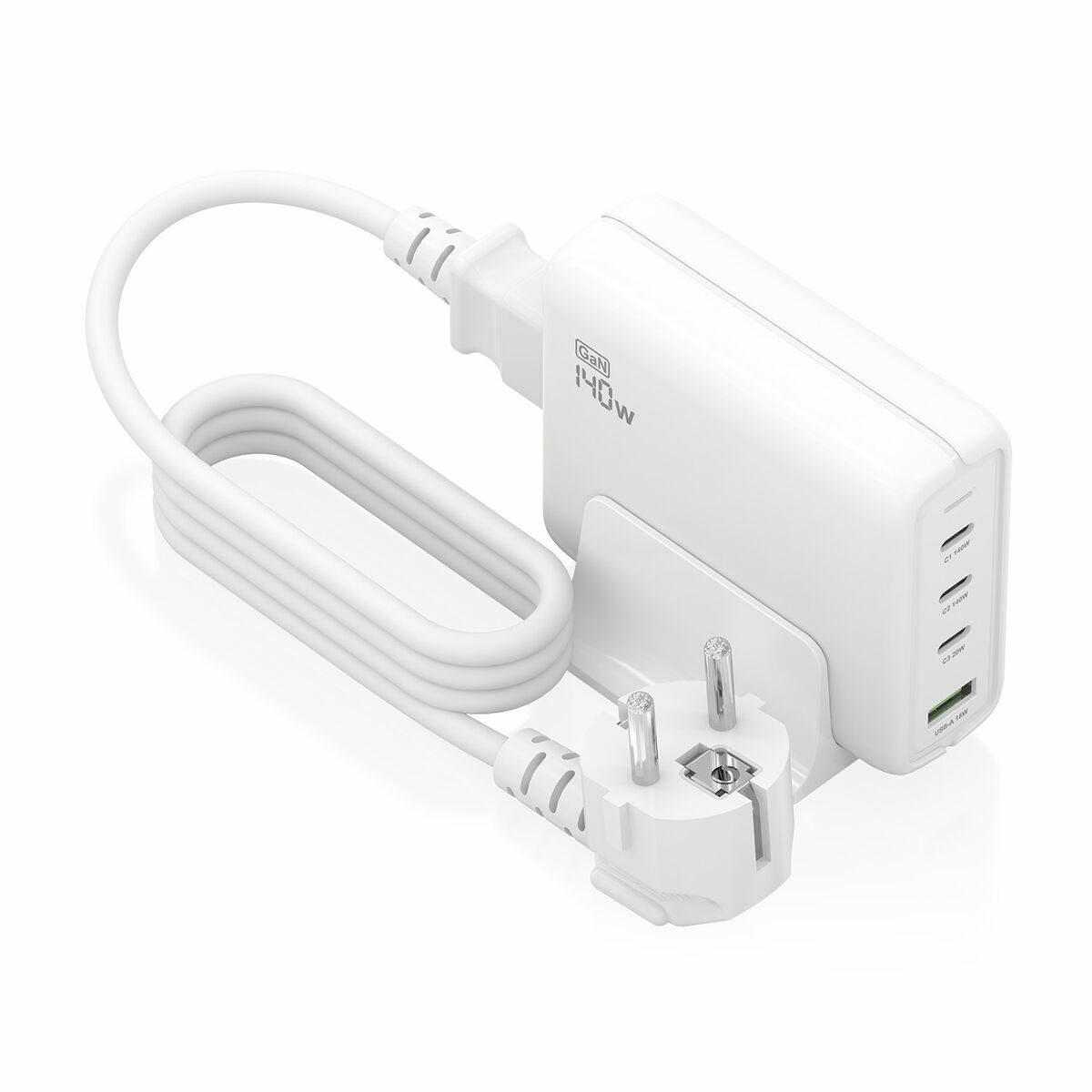 Wall Charger Aisens GAN White 140 W