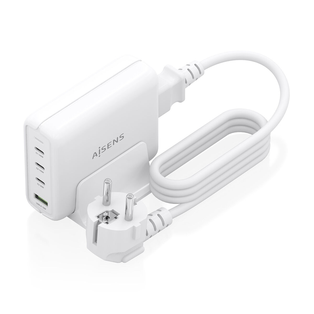 Wall Charger Aisens GAN White 140 W