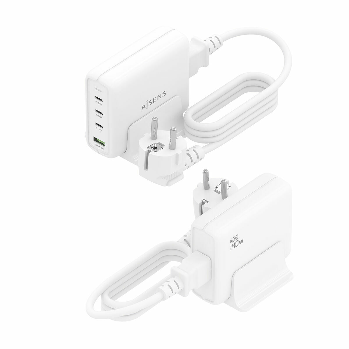 Wall Charger Aisens GAN White 140 W