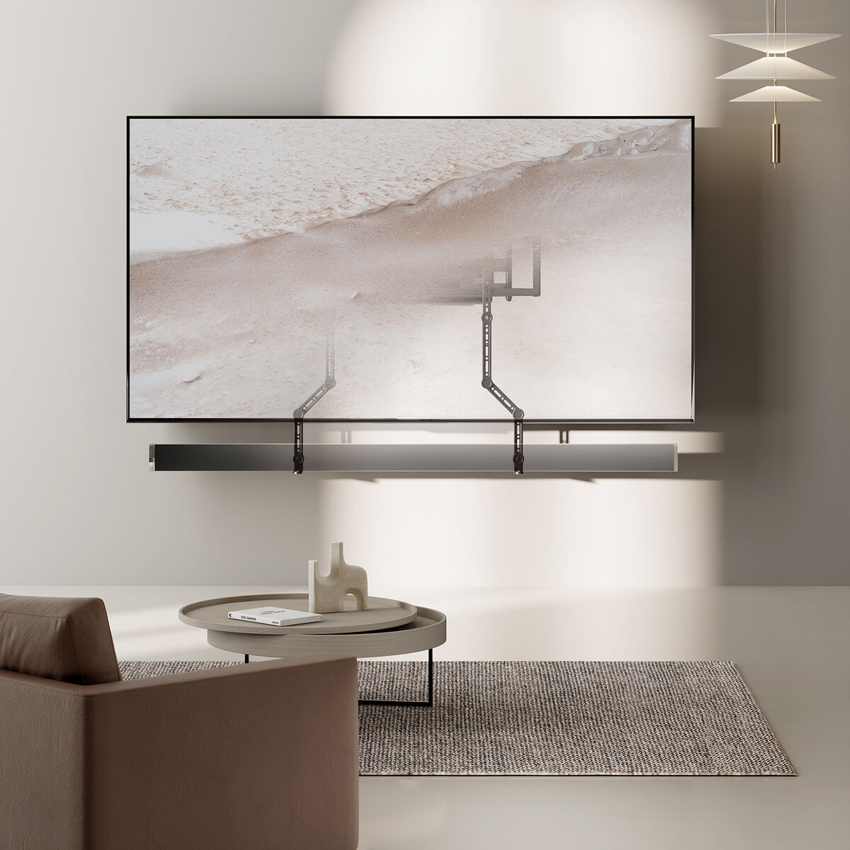 Adjustable support Aisens SPK04U-377 Black