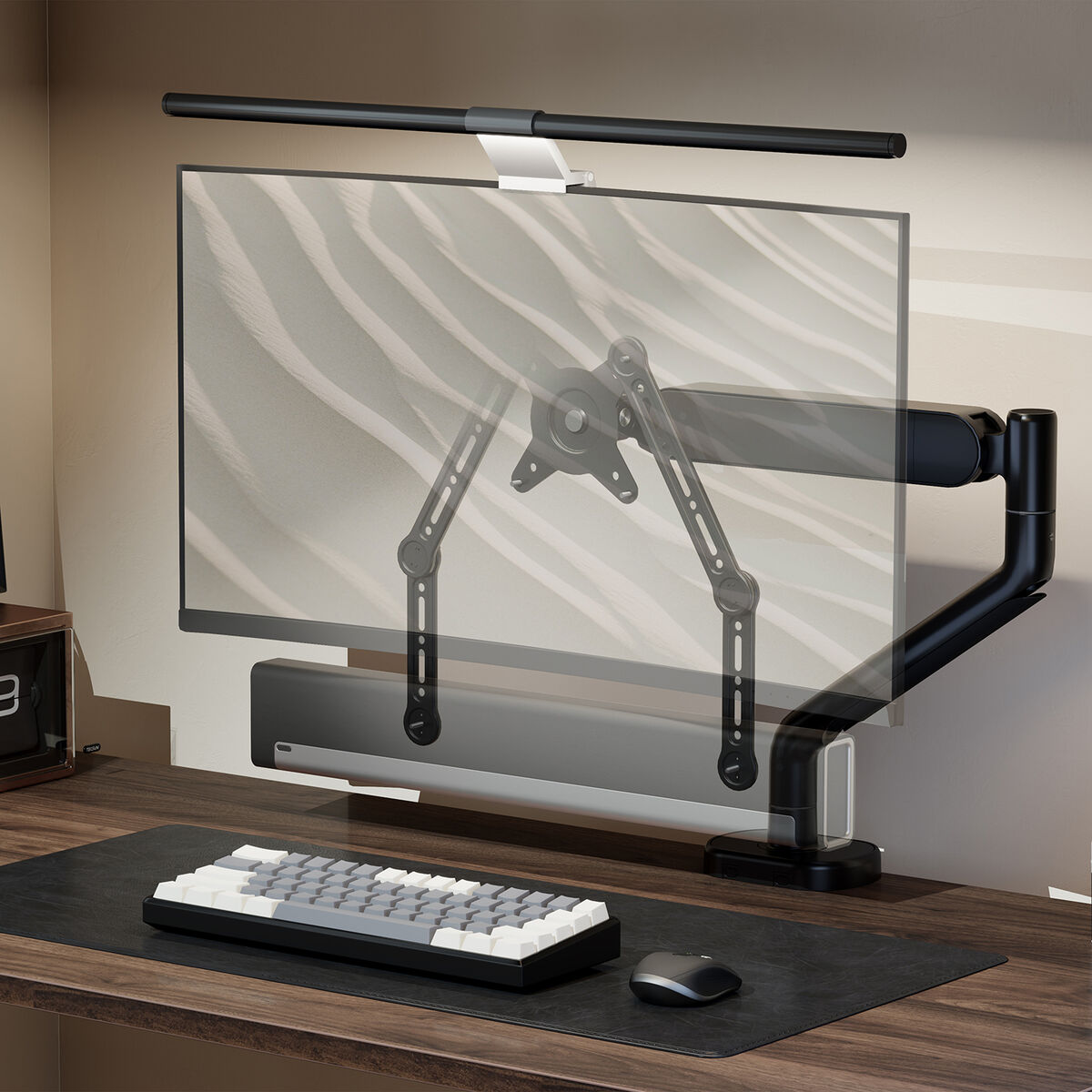 Adjustable support Aisens SPK03U-375 Black