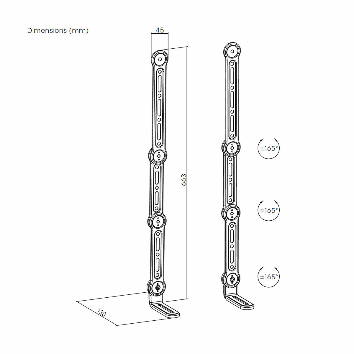 Speaker Stand Aisens SPK04U-377 Black