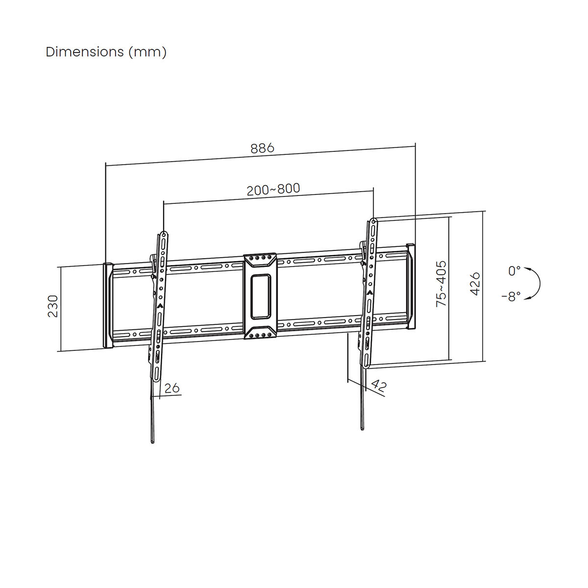 TV Mount Aisens WT100T-367 43″ 100″ 75 Kg