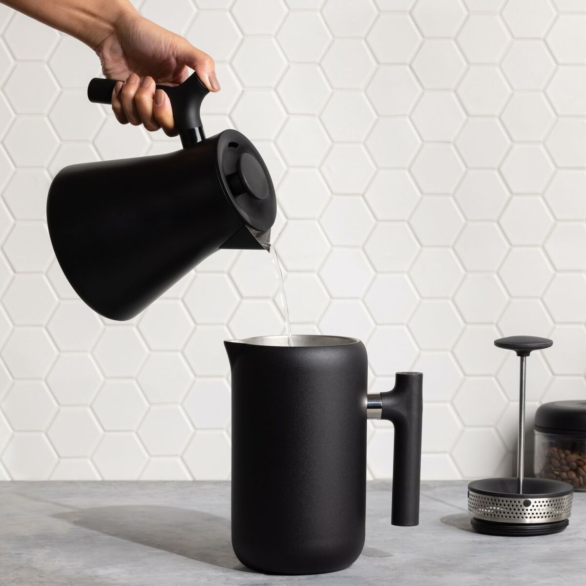 Kettle Fellow Black Stainless steel Plastic 1200 W 900 ml