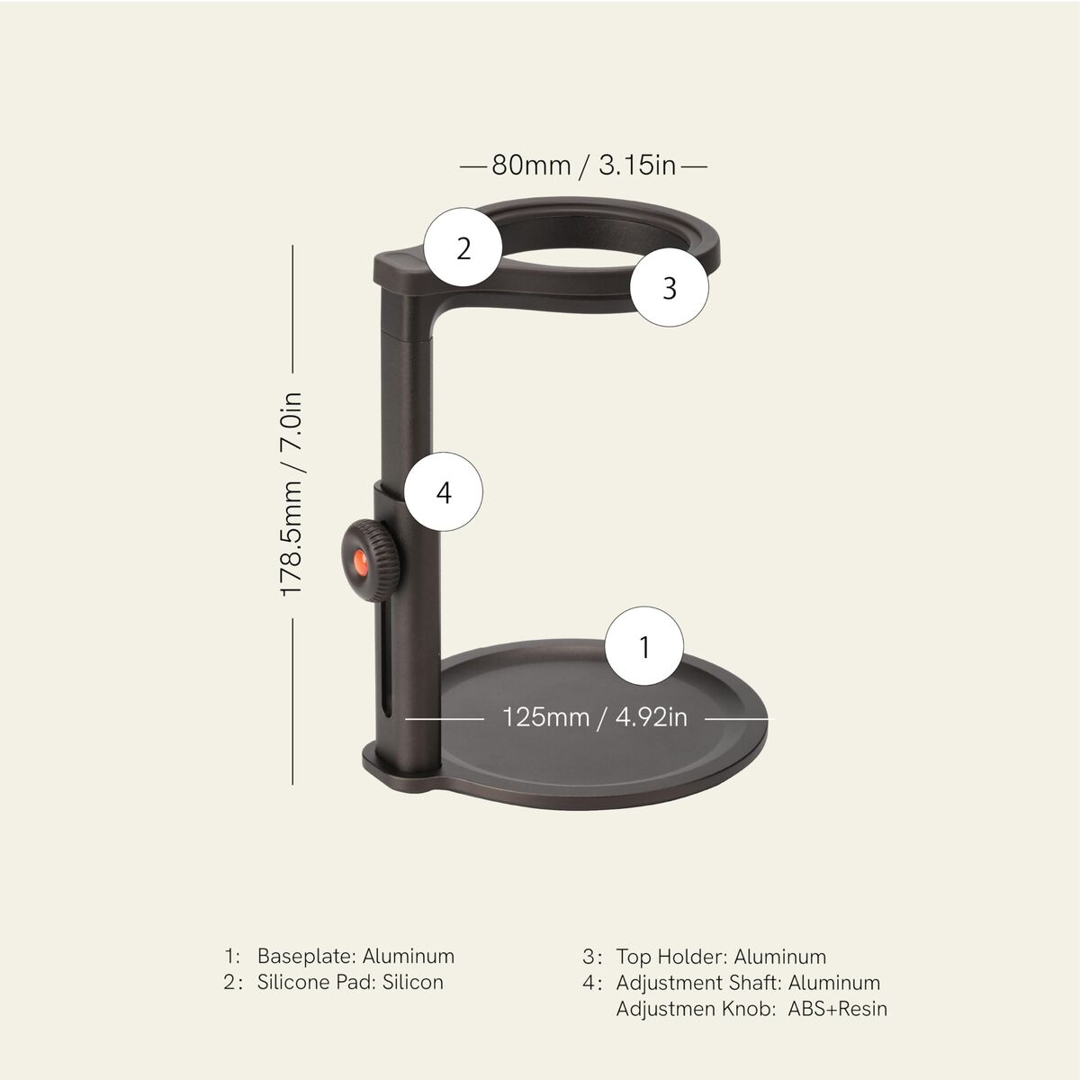 Universal support Outin OUTINSTAND Black