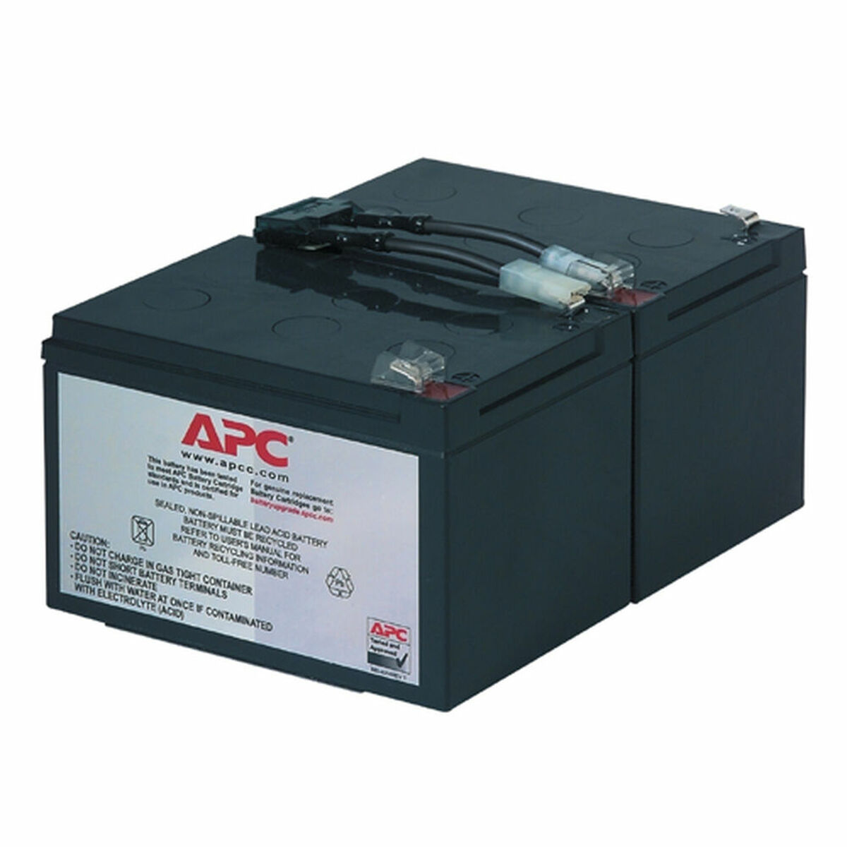 Battery for Uninterruptible Power Supply System UPS APC RBC6 Replacement 24 V Battery for Uninterruptible Power Supply System UPS APC RBC6 Replacement 24 V