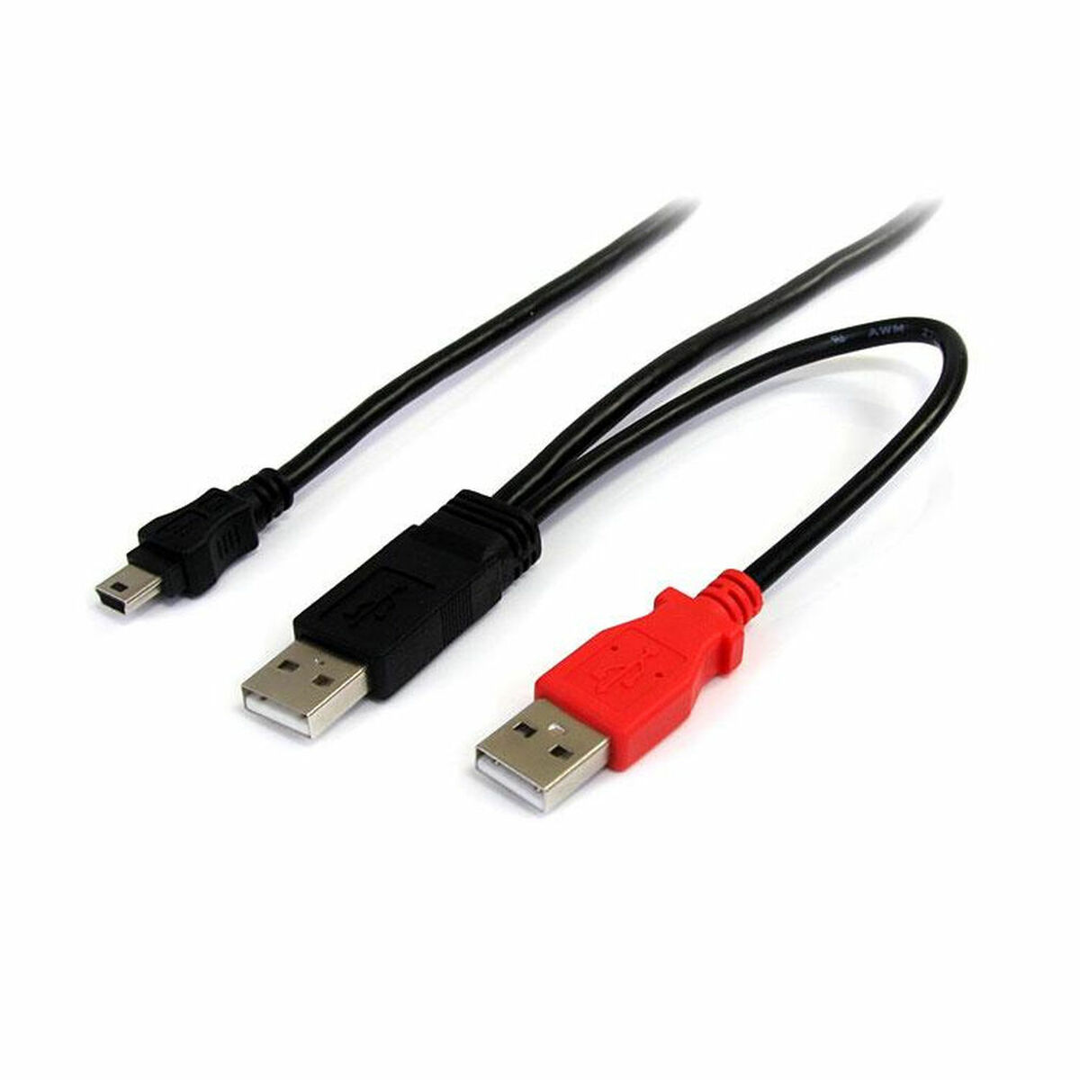USB 2.0 A to Mini USB B Cable Startech USB2HABMY6 Red Black USB 2.0 A to Mini USB B Cable Startech USB2HABMY6 Red Black