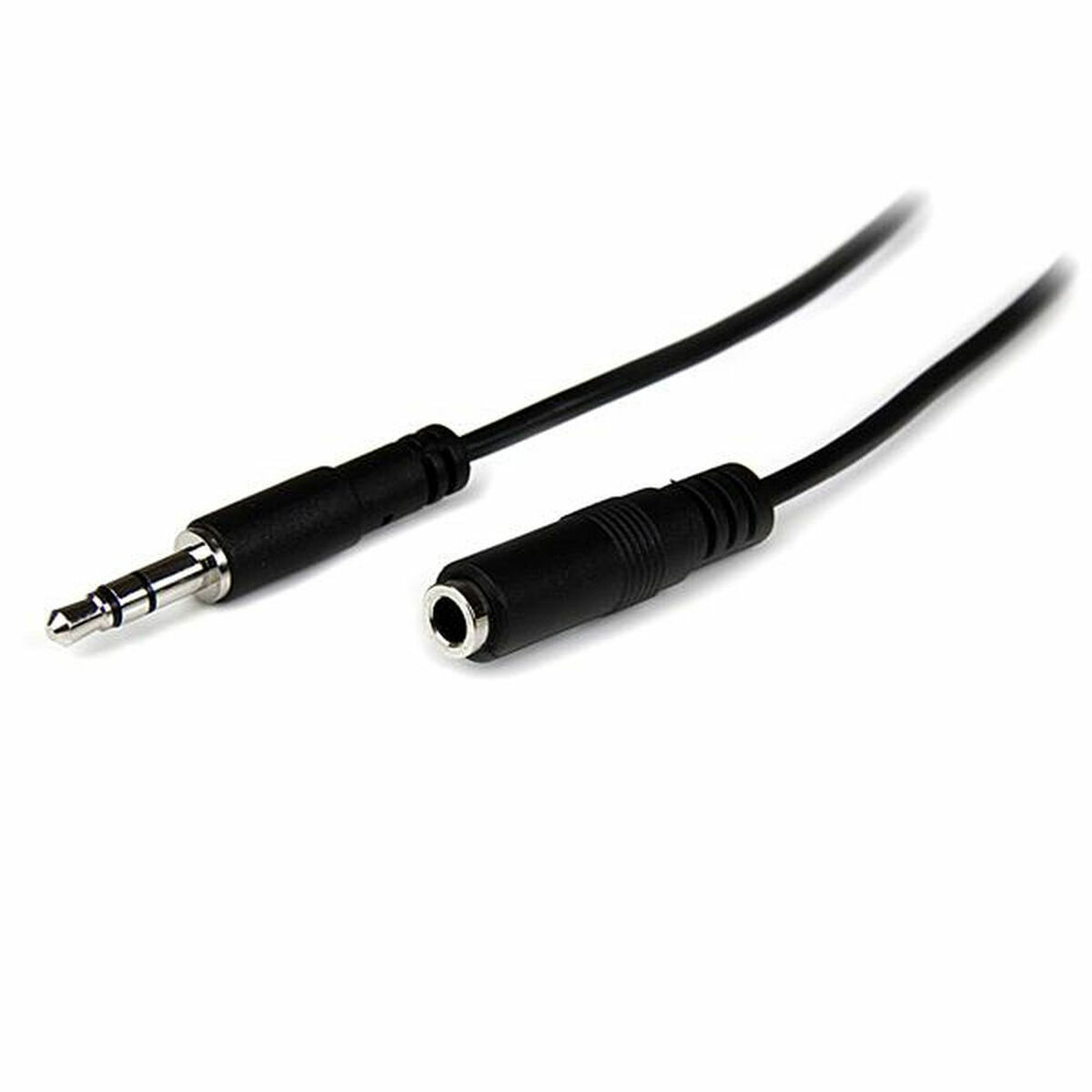 Jack Extension Cable (3.5 mm) Startech MU1MMFS Black 1 m Jack Extension Cable (3.5 mm) Startech MU1MMFS Black 1 m
