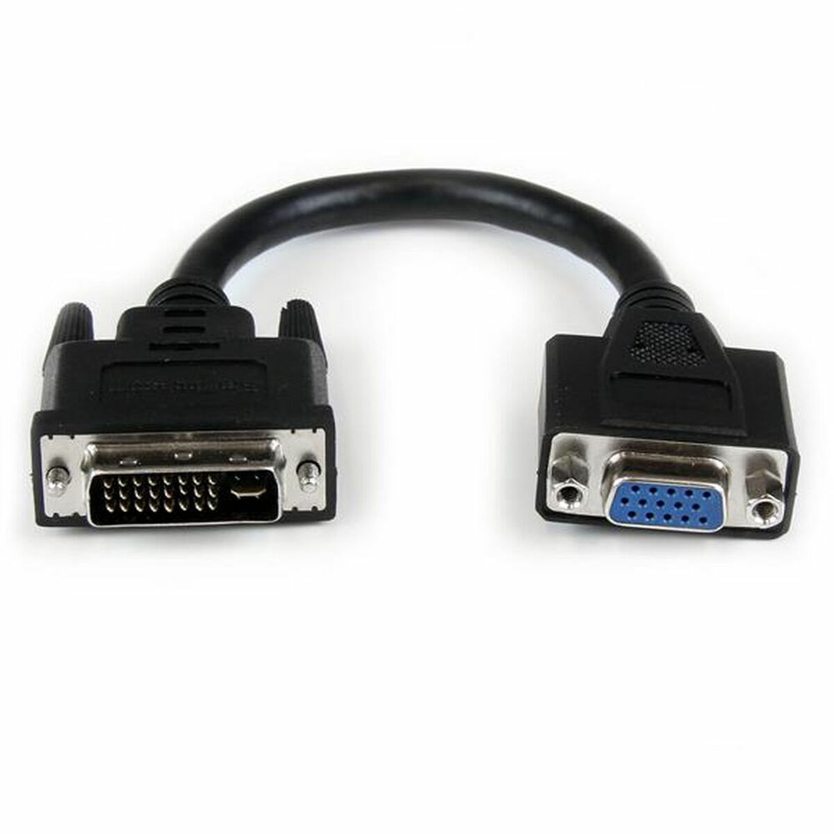 DVI-I to VGA Cable Startech DVIVGAMF8IN Black 0,2 m DVI-I to VGA Cable Startech DVIVGAMF8IN Black 0,2 m
