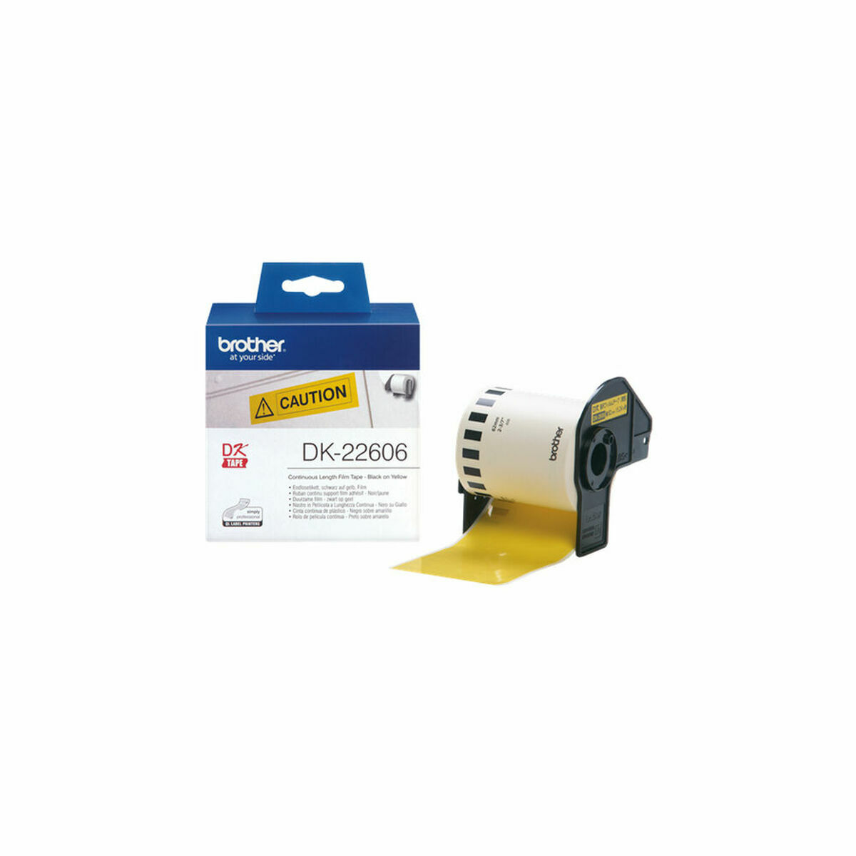 Printer Labels Brother DK22606 Yellow Black Yellow/Black Printer Labels Brother DK22606 Yellow Black Yellow/Black