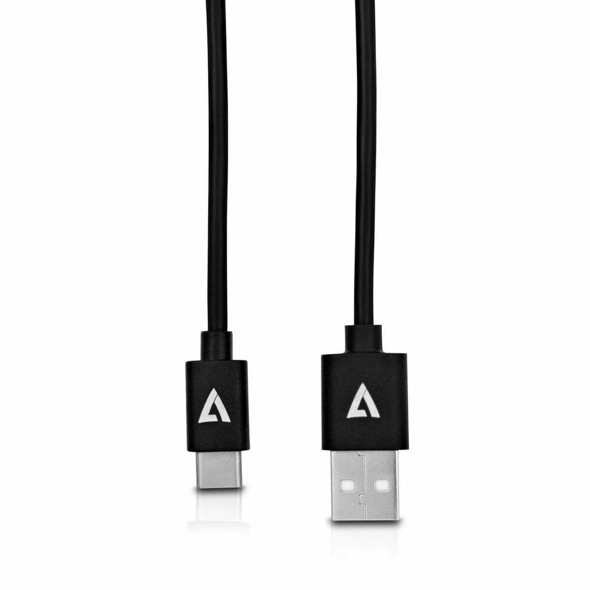 USB A to USB-C Cable V7 V7U2AC-2M-BLK-1N Black 2 m USB A to USB-C Cable V7 V7U2AC-2M-BLK-1N Black 2 m