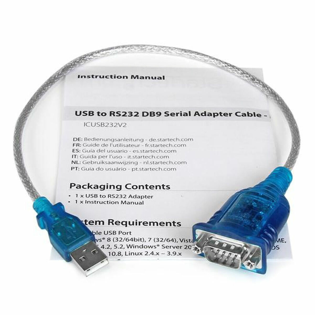 USB to RS232 Adapter Startech ICUSB232V2 Grey USB to RS232 Adapter Startech ICUSB232V2 Grey