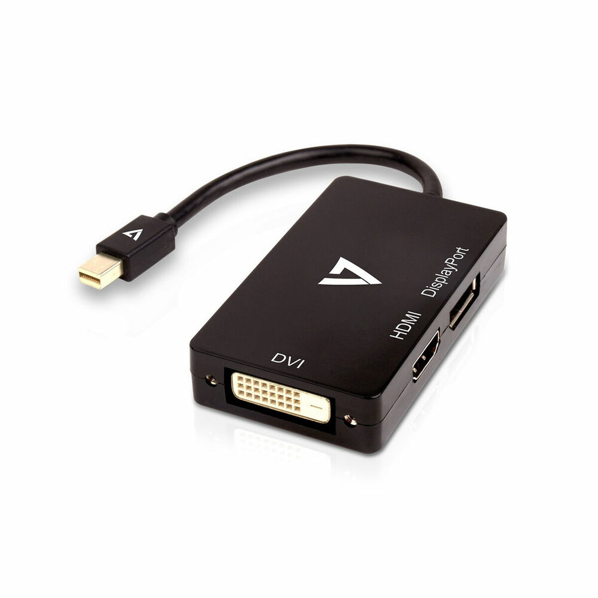 Mini DisplayPort to VGA/DVI/HDMI adapter V7 V7MDP-DPDVIHDMI-1N Black Mini DisplayPort to VGA/DVI/HDMI adapter V7 V7MDP-DPDVIHDMI-1N Black