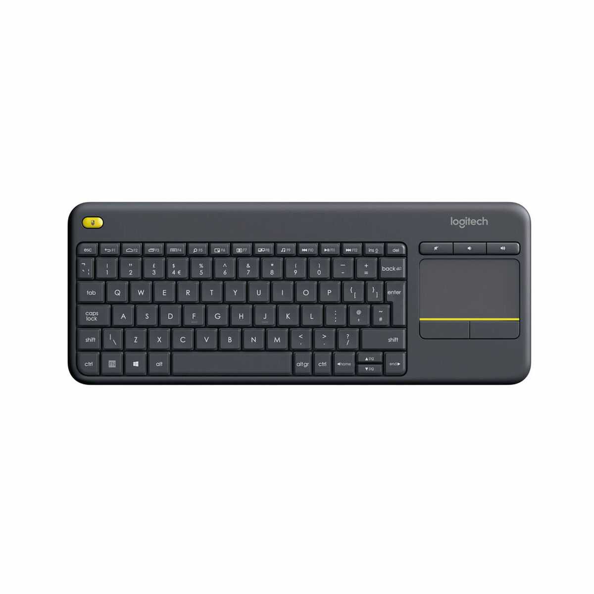 Keyboard Logitech K400 Plus Tv Black Spanish Qwerty QWERTY Keyboard Logitech K400 Plus Tv Black Spanish Qwerty QWERTY