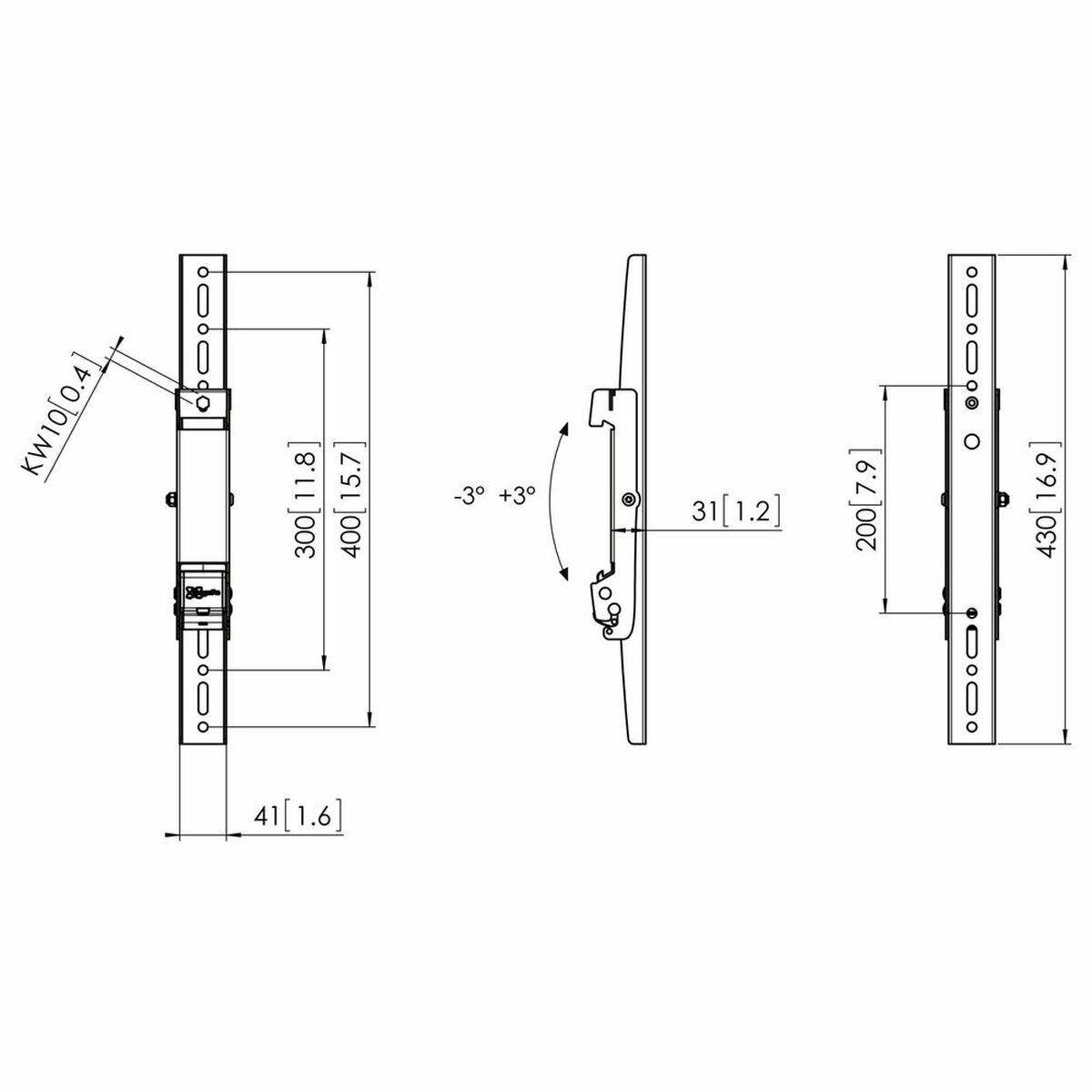 Adjustable support Vogel’s 7233040 Black 4 Units