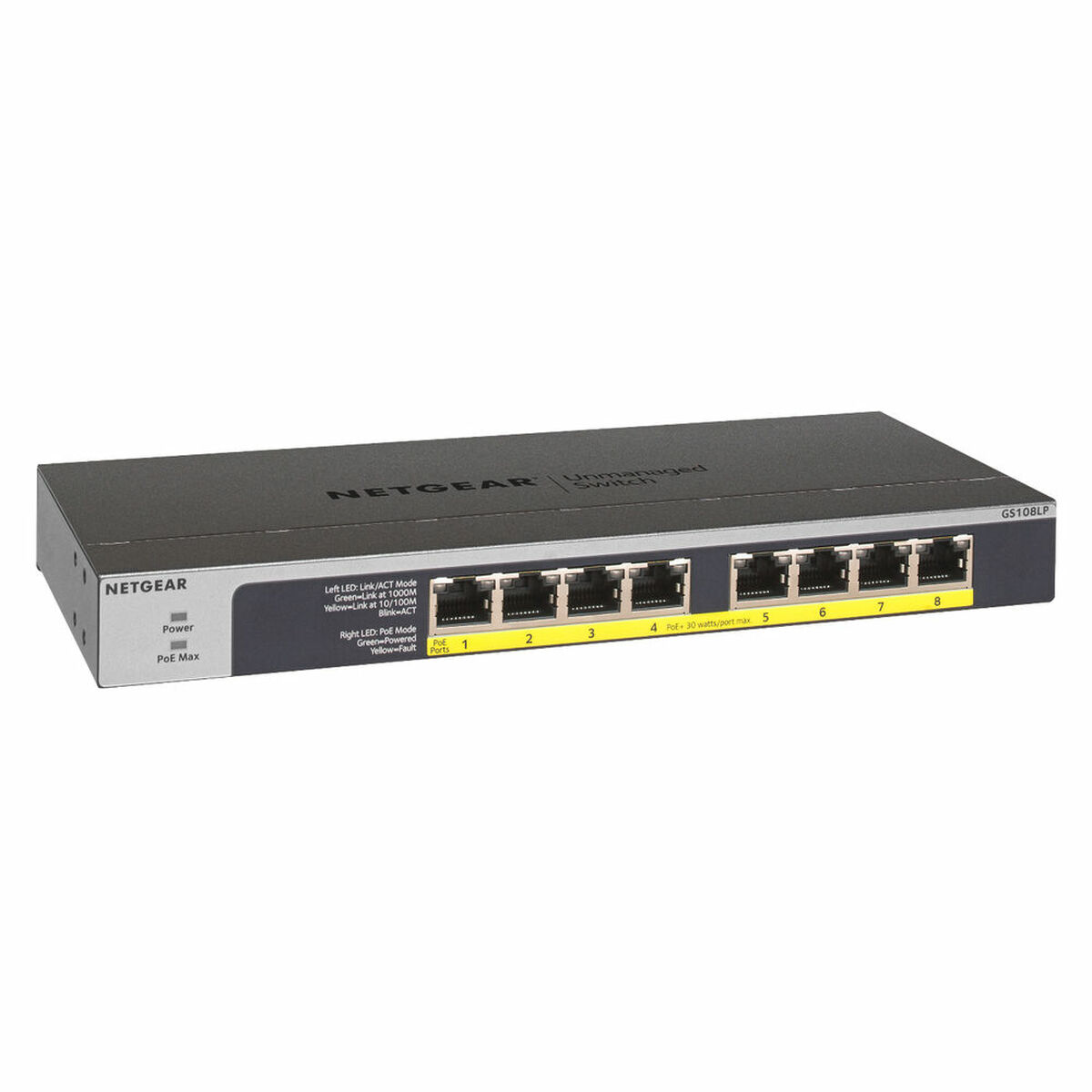 Switch Netgear GS108LP-100EUS RJ-45 Switch Netgear GS108LP-100EUS RJ-45